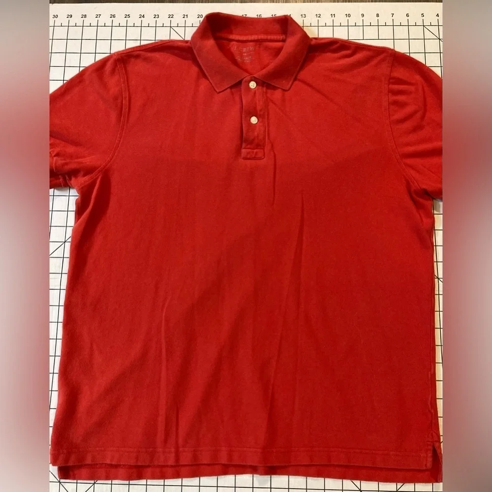 J. Crew‎ Men’s Size Large Red Polo Shirt